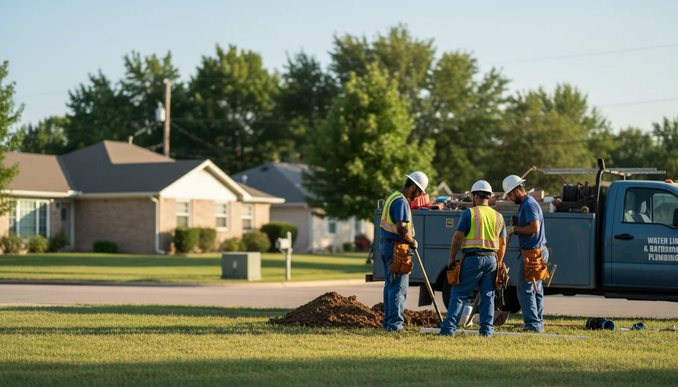 Residential water line and bathroom plumbing service in Mandan, ND